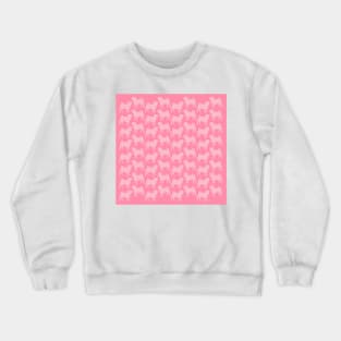 Pink Pug Pattern Crewneck Sweatshirt